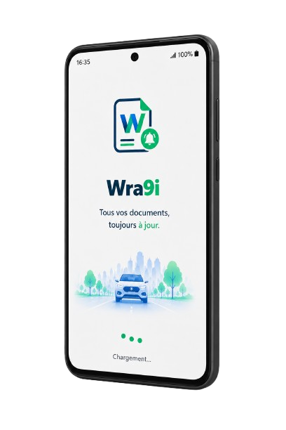 Wra9i Application Mobile — 3D Phone Mockup